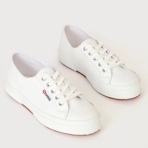 Superga 2750 NAPLNG COTU White Leather Sneakers